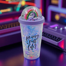 Sipper Bottle with Straw, LED Glow Light  for Kids/Tumbler with Straw/Vacuum Flask/Sipper Plastic Tumbler/Sipper Bottle with Straw (Pack of 1)