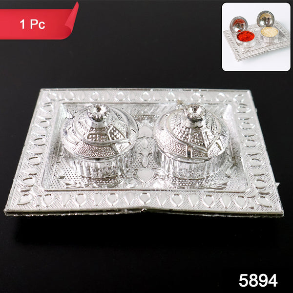 Tray Shape Special Puja Thali (1 Pc / Mix Design)