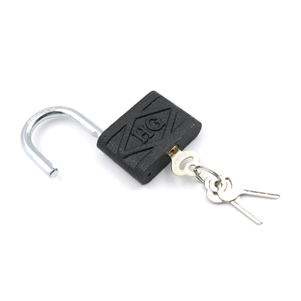 Thickened Black Iron Padlock – Brass Core, Waterproof, Anti-Theft (75/60/32mm)