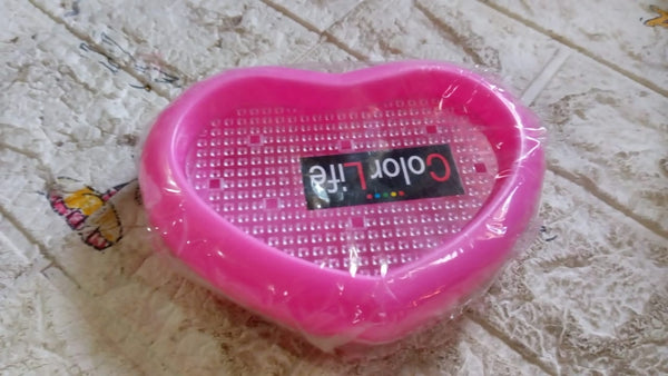 Bathroom Accessories Plastic Soap Case / Soap Dish / Soap Stand, Plastic Soap Case Soap Holder Soap Dish For Bathroom Kitchen Sink ,Sabudani (Oval / Heart Shape Soap case / 1 pc )